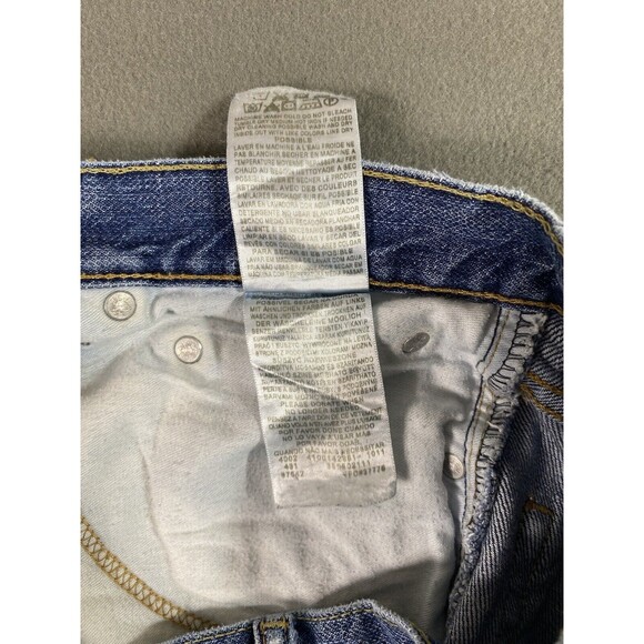 Levi 550 Jean Shorts Mens 34x9 Blue Relaxed Straight  Denim Jorts Tag 36 * - Picture 10 of 14